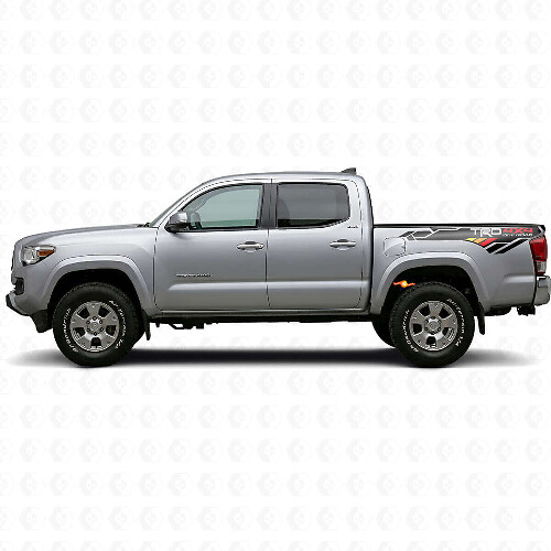 TRD 4x4 Vintage Style Bedside Vinyl Decal Sticker for Toyota Tacoma