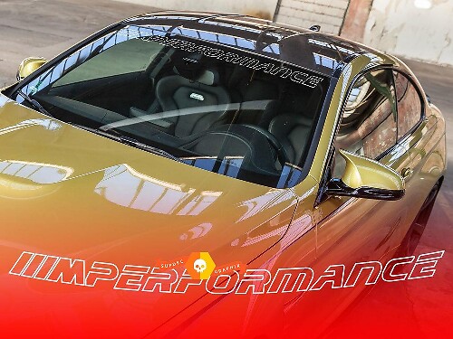 M Performance Outline Lettering Windshield Vinyl Decal for BMW
