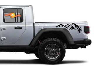 Jeep Gladiator 2 Side JT Small Mountain Rangedecal decal Factory Style Body Vinyl Graphic Stripes Kit 2018 - 2024
