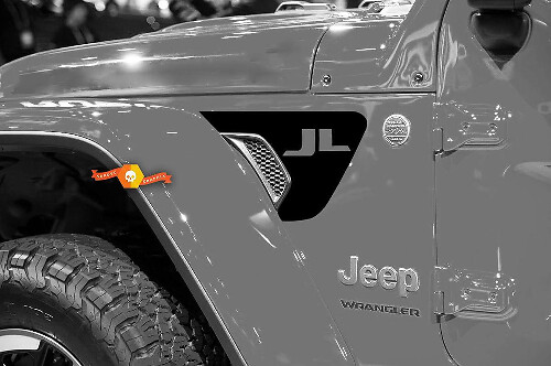 JL Front Fender Vent Vinyl Decal Pair for Jeep Wrangler JL/JLU