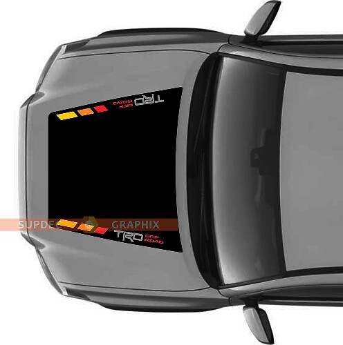 Retro Style TRD Off Road Hood Vinyl Decal for Toyota Tacoma 2016-2020