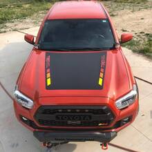 Vintage stripes TRD 4x4 PRO Sport Off Road NO SCOOP! Hood Vinyl Stickers Decal fit to Toyota Tacoma 2016 - 2021 models
 2