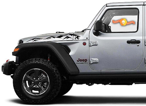 Mountain Hood Side Vinyl Decal Pair for Jeep Wrangler & Gladiator