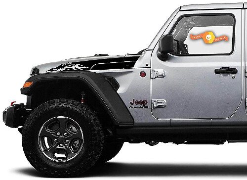 Mountain Hood Side Stripes Vinyl Decal Pair for Jeep Wrangler & Gladiator