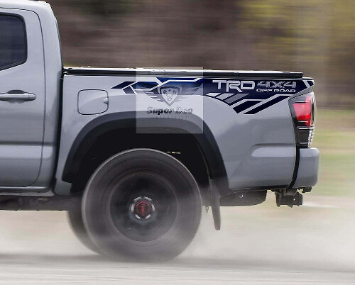 TRD 4x4 Off Road Geometric Bed Side Vinyl Decals for Toyota Tacoma Tundra