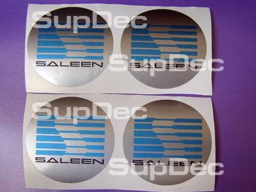 Saleen-Style Wheel Center Cap Vinyl Decal Set for Musclecar 