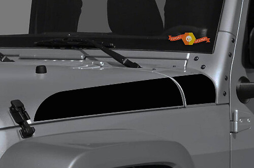 Accent Stripes Hood Side Vinyl Decal Pair for Jeep Wrangler & Gladiator 