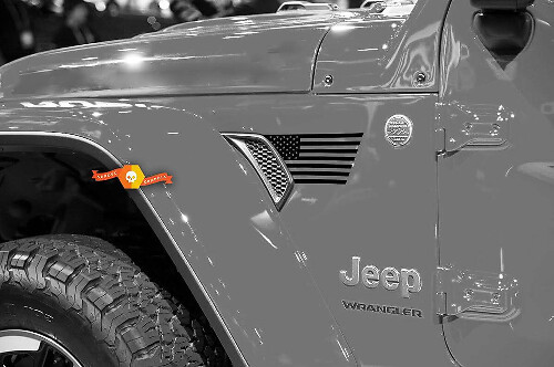 USA Flag Vent Fender Vinyl Decal Sticker for Jeep Wrangler