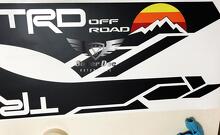 TRD TEQ Vintage Style Bedside Vinyl Decal Sticker for Toyota Tacoma 2013-2020_2