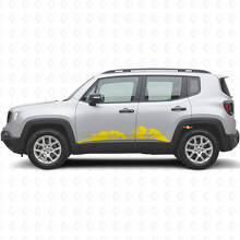 Mountains Rocker Panel Vinyl Decal Kit for Jeep Renegade_6