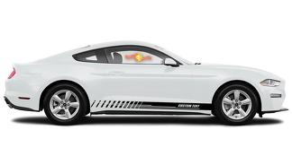 Racing rocker panel stripes vinyl decals stickers for Ford Mustang 2020
 1