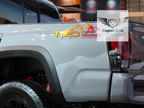 TRD Vintage Print Mountains off road PRO SPORT Tacoma Tundra FJ Cruiser sticker decal
