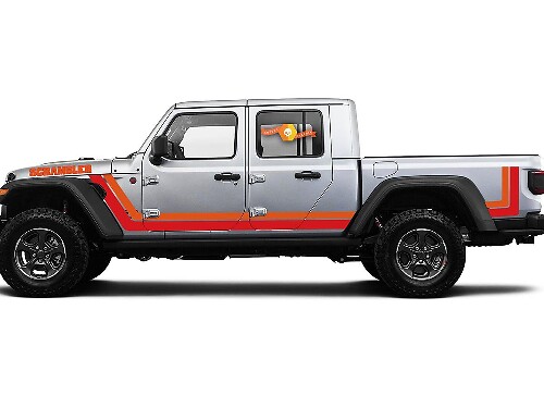 Scrambler Vintage Side Stripes Vinyl Decal Kit for Jeep Gladiator