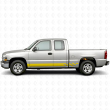 Checkered Lightning Door & Rocker Panel Vinyl Stripes for Chevrolet Silverado 1500 GMT800 1999-2007_3
