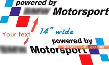 2 powered by Text Motorsport vinyl stickers decals for bmw M3 M5 M6 e36 e46 e92 e60 f10 f15 f16 f30 g05 g20
 3