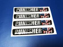 One Steering Wheel Punisher Challenger Charger emblem domed decal
 3