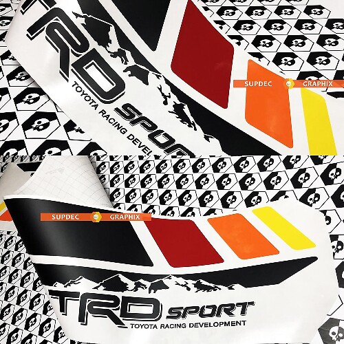 TRD Sport Style Mountain Vintage Side Stripe Decal Kit for Toyota Tacoma 2005-2020 _1