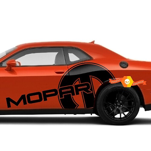 Dodge Mopar Huge Graphic Side Decal Sticker for Both Sides Dodge Challenger Charger
