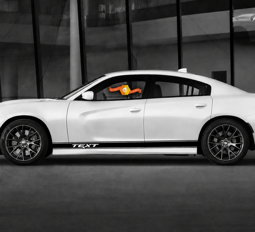 Daytona Hemi GT TEXT Stripe Rocker Panel Vinyl Decal Sticker for Dodge Charger 2011-2020