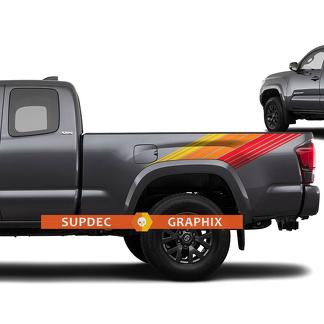 Toyota Tacoma Lines Vintage Retro Stripes Decal Sticker Graphic Side Bed Stripe Body Kit For Tacoma 3d Gen
