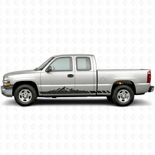 Mountain Topographic Door & Rocker Panel Vinyl Stripes for Chevrolet Silverado 1500 GMT800 1999-2007_2