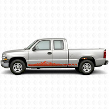 Mountain Topographic Door & Rocker Panel Vinyl Stripes for Chevrolet Silverado 1500 GMT800 1999-2007_4