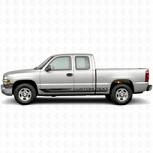 Custom Text Frame Door & Rocker Panel Vinyl Stripes for Chevrolet Silverado 1500 GMT800 1999-2007_2