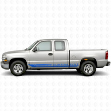 Custom Text Frame Door & Rocker Panel Vinyl Stripes for Chevrolet Silverado 1500 GMT800 1999-2007_5
