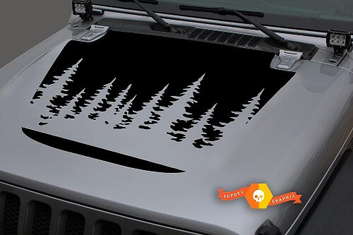 Wild Forest Hood Vinyl Decal for Jeep Wrangler and Gladiator 