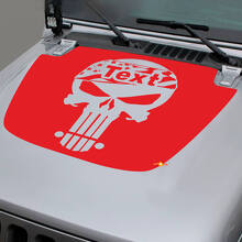 Jeep 2018-2021 Gladiator JT Wrangler JL JLU Hood skull punisher usa flag Vinyl decal Sticker Graphics
 2