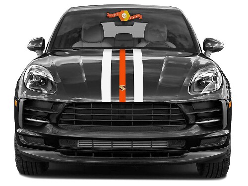 Hood Stripes Decal Sticker For Porsche Macan GTS