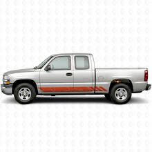 Topographic Contour Door & Rocker Panel Vinyl Stripes for Chevrolet Silverado 1500 GMT800 1999-2007_4