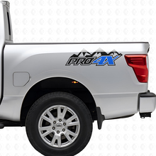 PRO-4X Mountain Bed Side Vinyl Decals Kit for Nissan Titan 2016+_2
