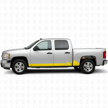 Mountain Range Door & Rocker Panel Vinyl Stripes for Chevrolet Silverado 1500 GMT900 2007-2013_3