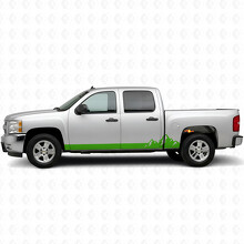 Mountain Range Door & Rocker Panel Vinyl Stripes for Chevrolet Silverado 1500 GMT900 2007-2013_6
