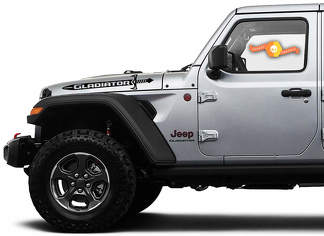 2 Jeep Hood Gladiator 2020 JT sword Vinyl Graphics decals sticker
