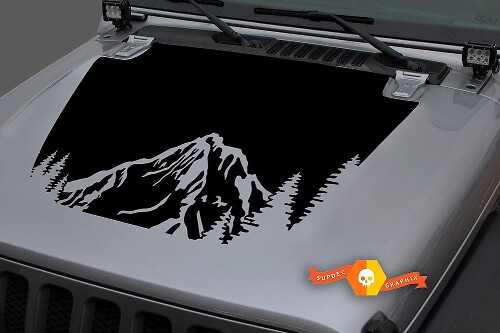 Mountain Hood Vinyl Decal for Jeep Wrangler and Gladiator 