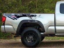 TRD 4x4 PRO Sport Off Road USA Flag Side Vinyl Stickers Decal fit to Tacoma 2013 - 2020 or Tundra 2013 - 2020
 2