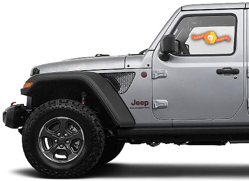 Honeycomb Fender Vent Vinyl Decal Set for Jeep Wrangler Gladiator Rubicon 