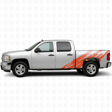 Jagged Bedside Vinyl Stripes for Chevrolet Silverado 1500 GMT900 2007-2013_4