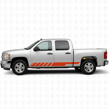 Slanted Racing Door & Rocker Panel Vinyl Stripes for Chevrolet Silverado 1500 GMT900 2007-2013_4