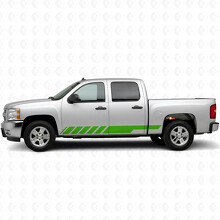 Slanted Racing Door & Rocker Panel Vinyl Stripes for Chevrolet Silverado 1500 GMT900 2007-2013_6