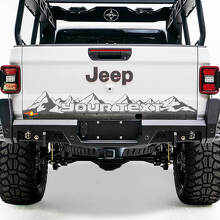 Custom Text Mountain Style Tailgate Vinyl Decal for Jeep Gladiator JT_2
