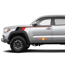 Toyota TRD old style Tacoma Monochrome style grey shadows Graphics side decal stripe decal
 2