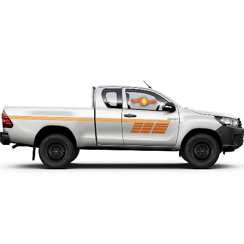 Vintage Classic Gold 2 colors stripes for Tacoma Side Vinyl Stickers Decal fit to Toyota Hilux Tacoma Tundra
