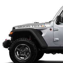 Custom Text Hood Vinyl Decals for Jeep Gladiator JT_2