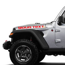 Custom Text Hood Vinyl Decals for Jeep Gladiator JT_3
