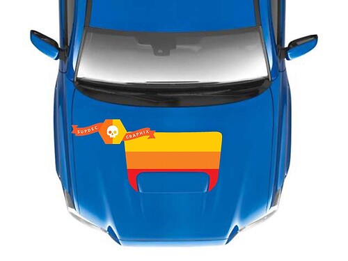 Retro Style Hood Vinyl Decal Sticker for Toyota Tacoma 2016-2020