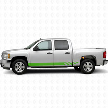 Checkered Lightning Door & Rocker Panel Vinyl Stripes for Chevrolet Silverado 1500 GMT900 2007-2013_6