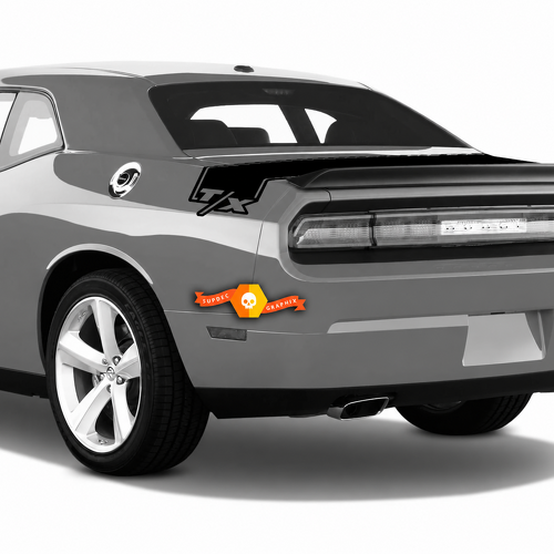 T/X Wraparound Trunk Band Kit Rear Fender Trunk Vinyl Decal Sticker for Dodge Challenger 2008-2014